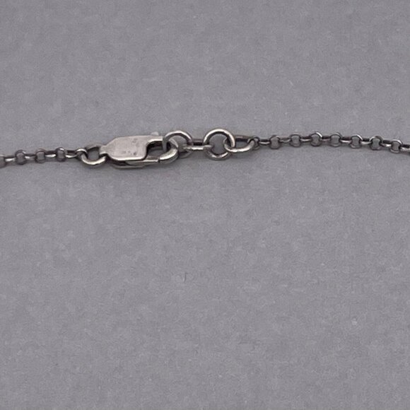 925 Sterling Silver Falling Twig Round Link Chain Necklace 16 Inch - Picture 7 of 7